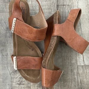 Brown Sofft wedges size 7 - worn a handful of times. Tons of life left.